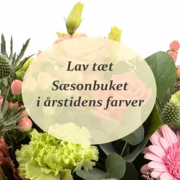 Sæsonbuket i årstidens farver (Tæt)